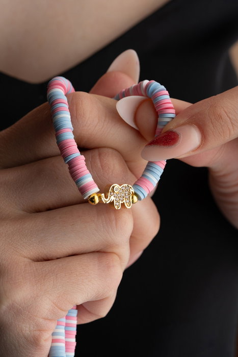 Heliophilia Silver Collar de Elefantes Multicolor KL-0876